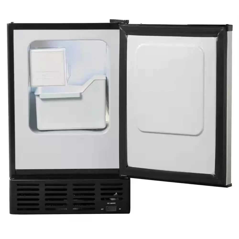 12 Lbs. Under-Counter Freestanding Ice Maker in Stainless Steel