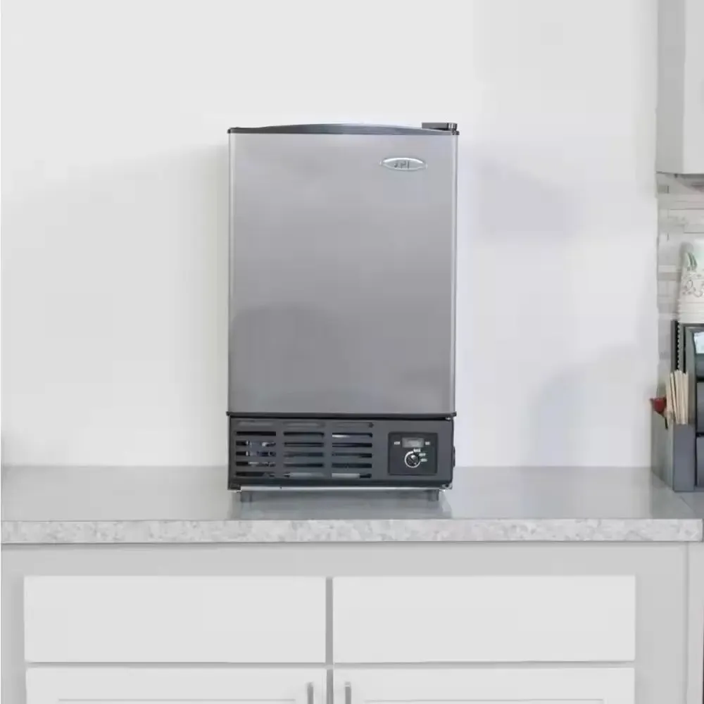 12 Lbs. Under-Counter Freestanding Ice Maker in Stainless Steel