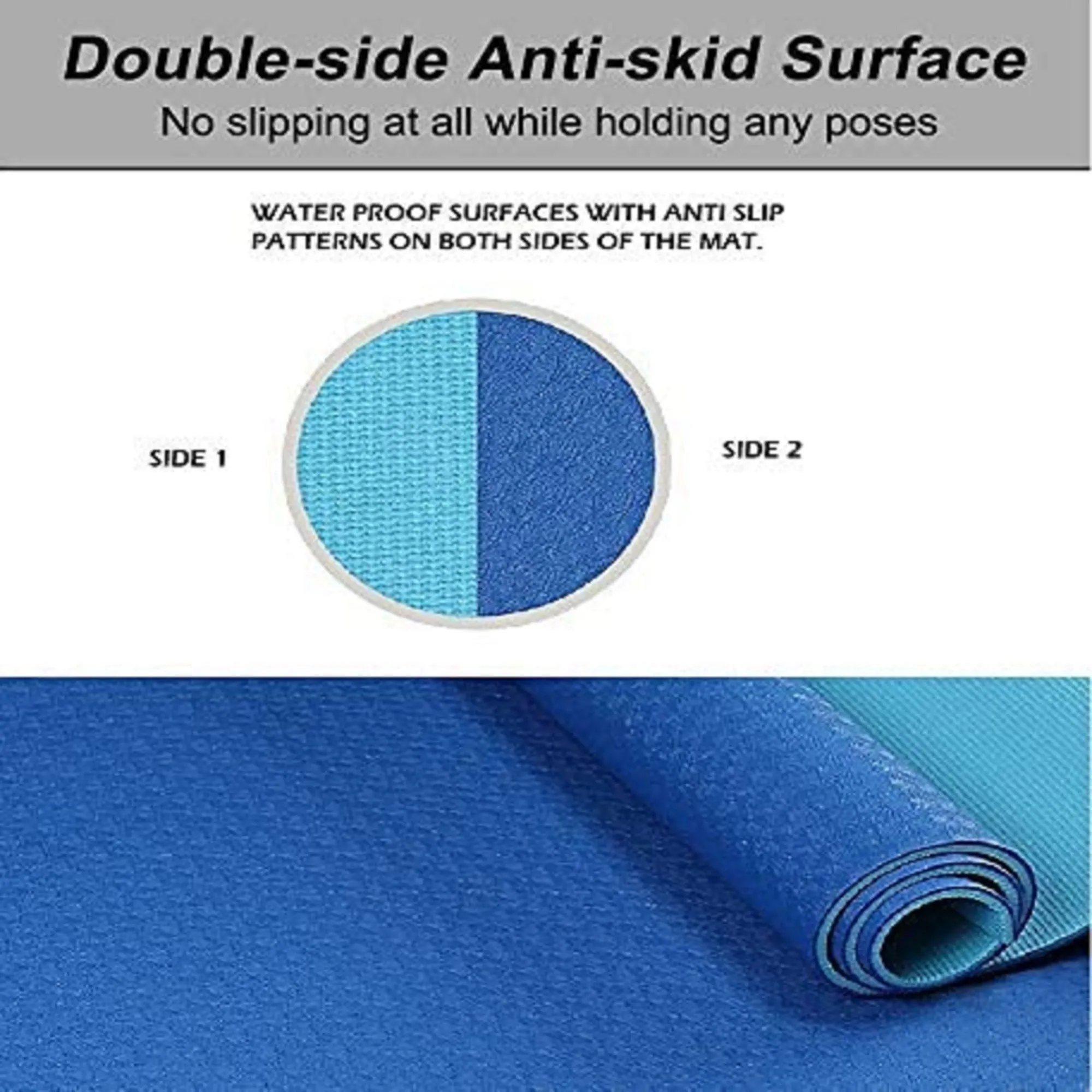 Bestzo HPE Yoga Mats-72"x 24" Extra Thick 1/4" Exercise and Workout Mat for Yoga Fitness, New Material HPE Exercise Mat ( Carrying Strap)