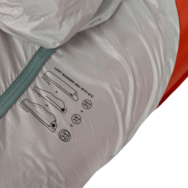 Big Agnes Lost Ranger 3N1 15 Down Sleeping Bag (15°F/-9°C)-(0°F/-18°C)