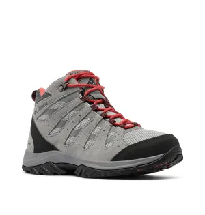 Columbia Women's Redmond III Waterproof Mid Trail Boots - WIDE FIT (Steam/Red Coral)