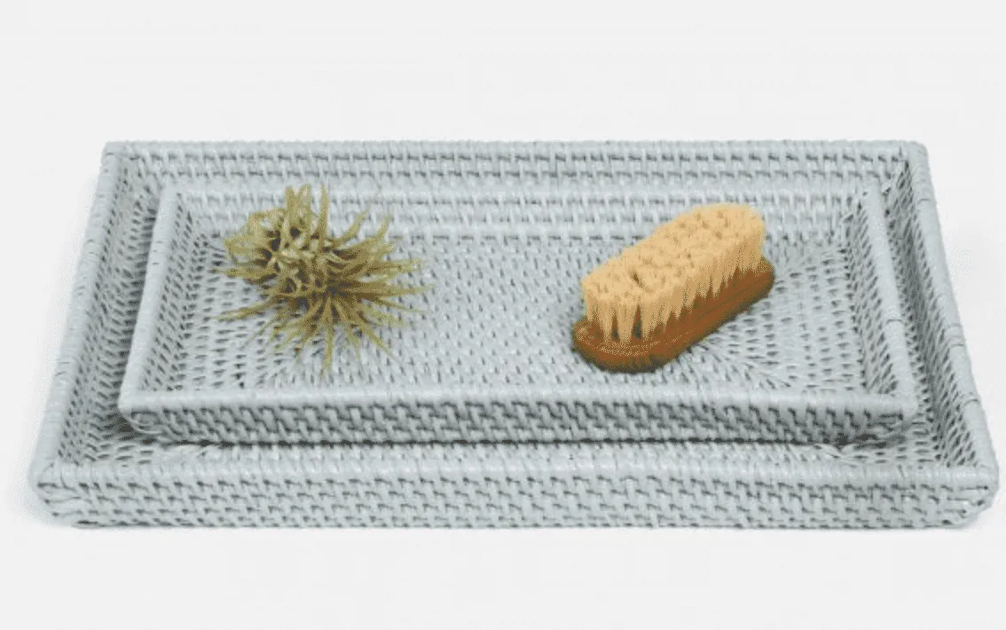Dalton Bath Collection - Light Gray Rattan
