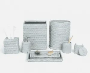 Dalton Bath Collection - Light Gray Rattan