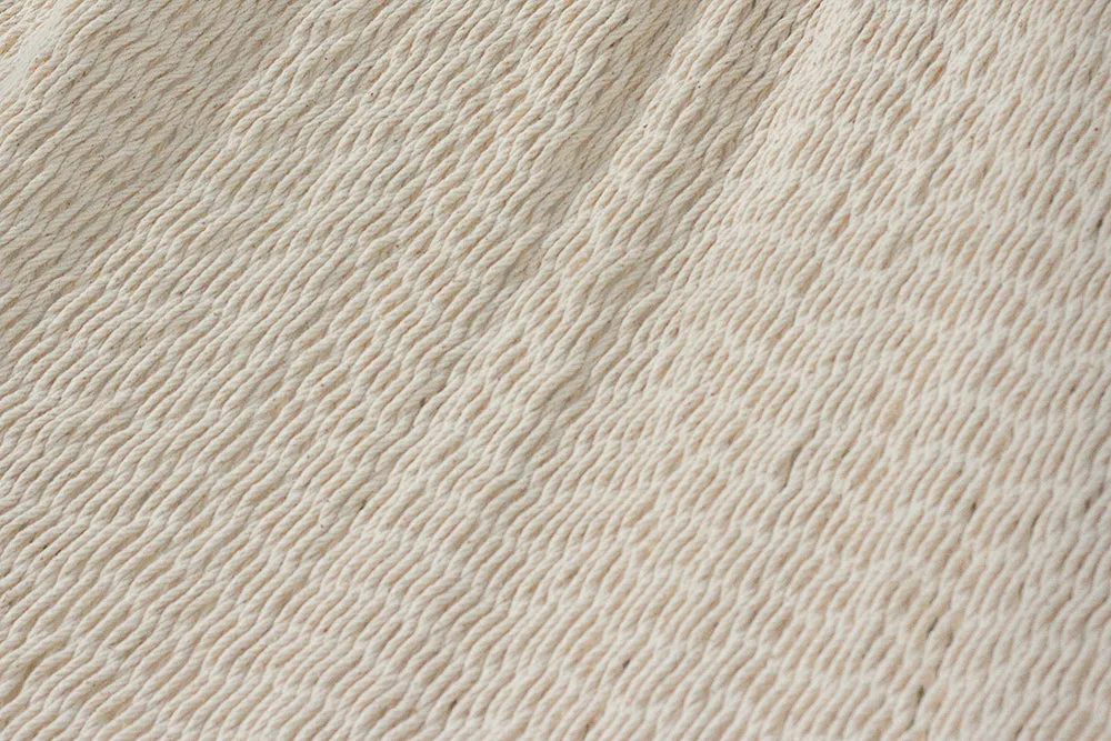 Deluxe Outdoor Cotton Mexican Hammock Queen Size - Cream Colour