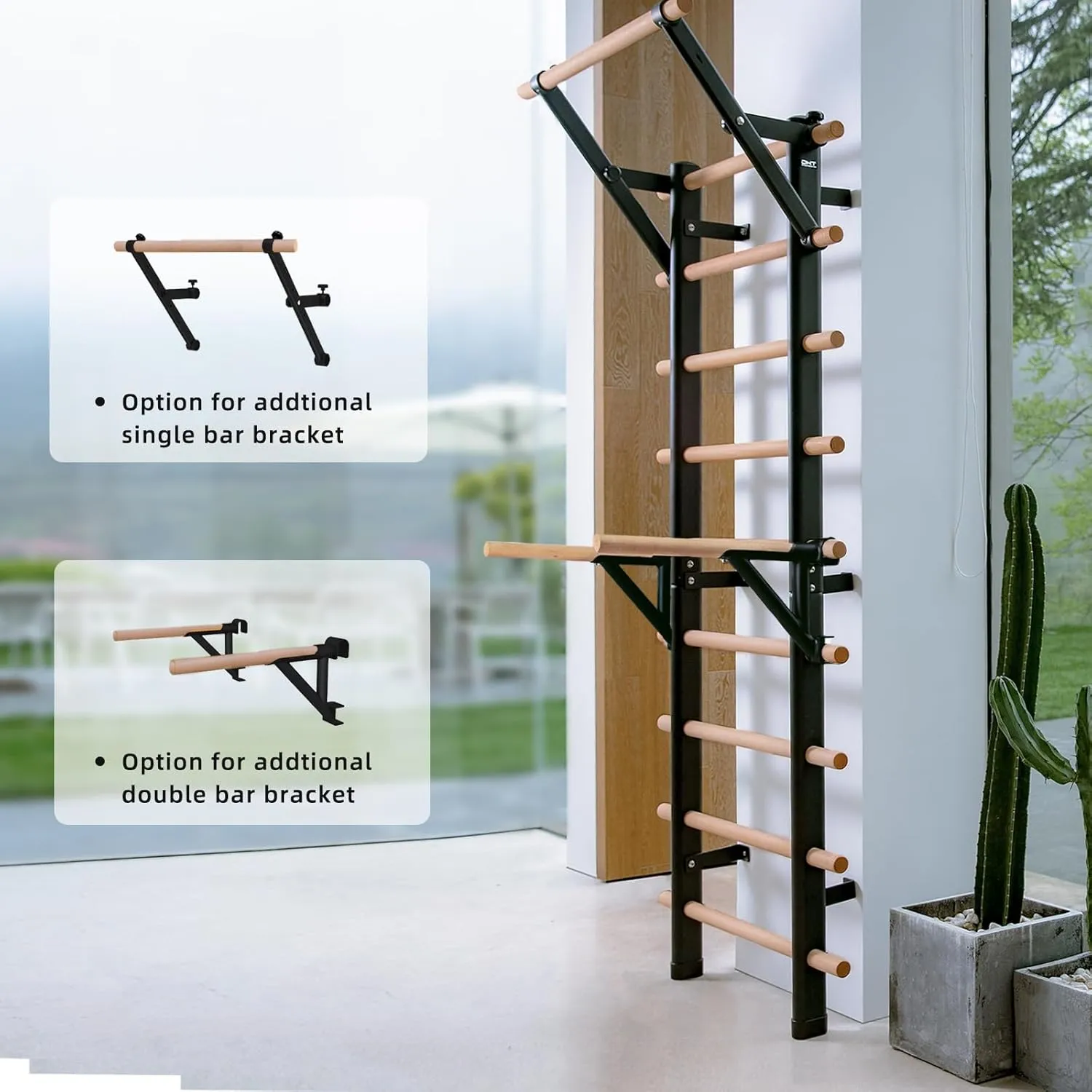 DHT WA1-D Pull Up Bar Assembly for WA2 Stall Bars Training Home Gym