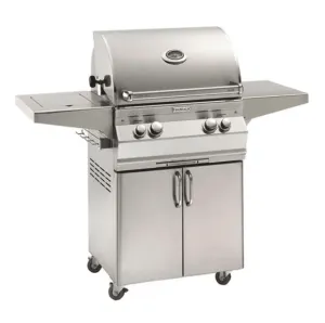 Fire Magic Aurora A430s 24-Inch Propane Gas Freestanding Grill w/ Backburner, Rotisserie Kit and Analog Thermometer - A430S-8EAP-61