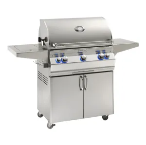 Fire Magic Aurora A540S 30-Inch Natural Gas Freestanding Grill w/ 1 Sear Burner, Flush Mount Single Side Burner, Backburner, Rotisserie Kit and Analog Thermometer - A540S-8LAN-62