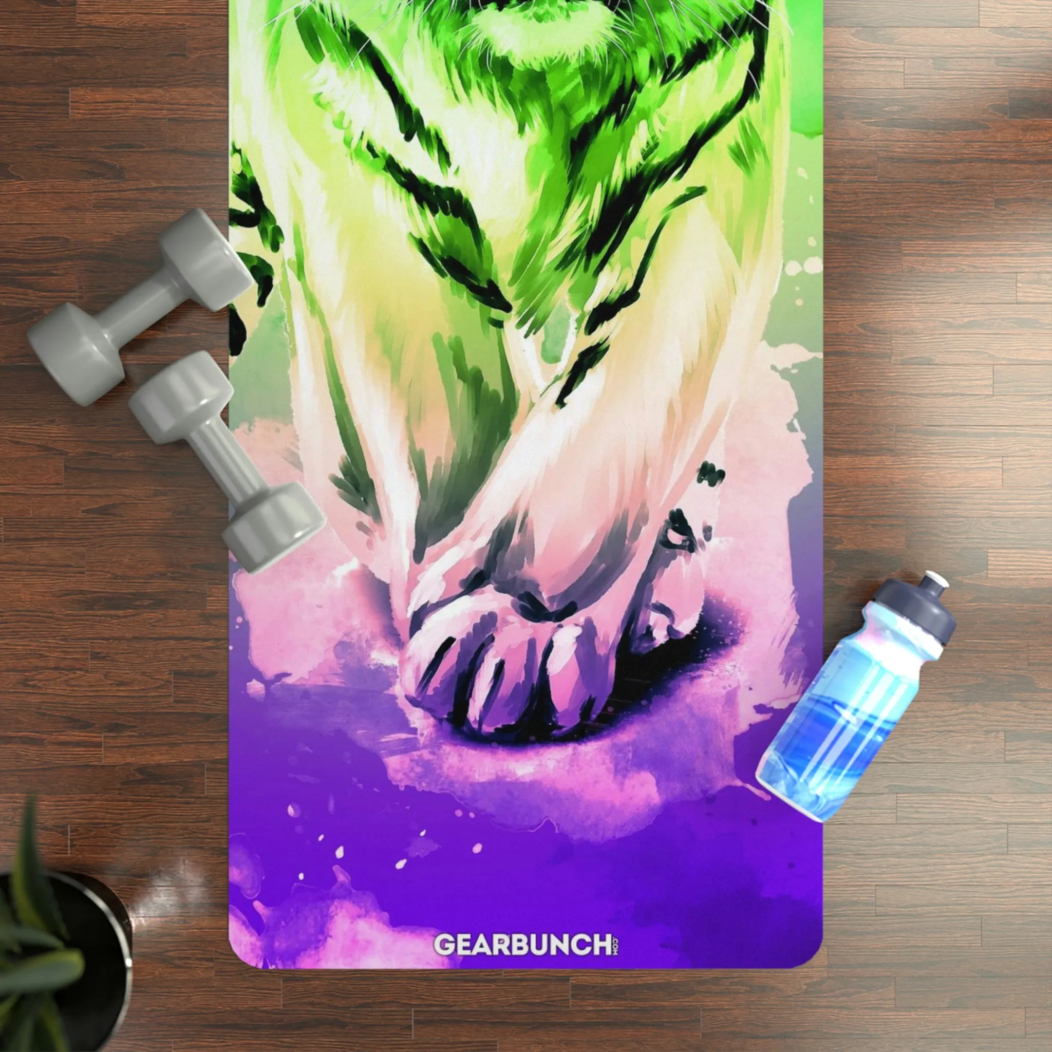 GearBunch Watercolor Snow Tiger Yoga Mat