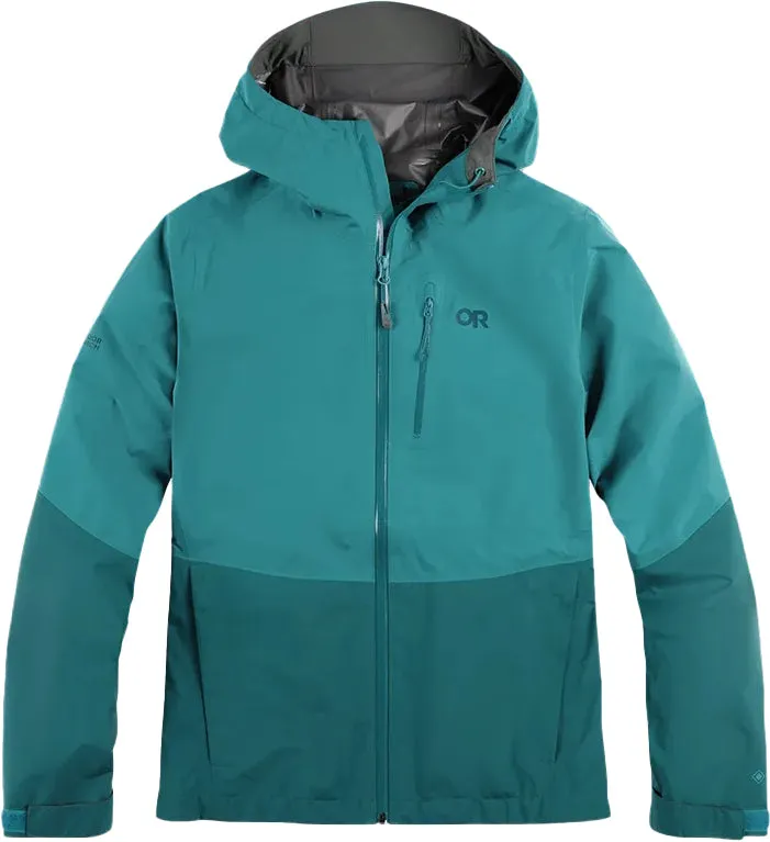 Outdoor Research Women’s Aspire II Goretex Rain Shell Jacket Deep Lake Teal sizes 1X