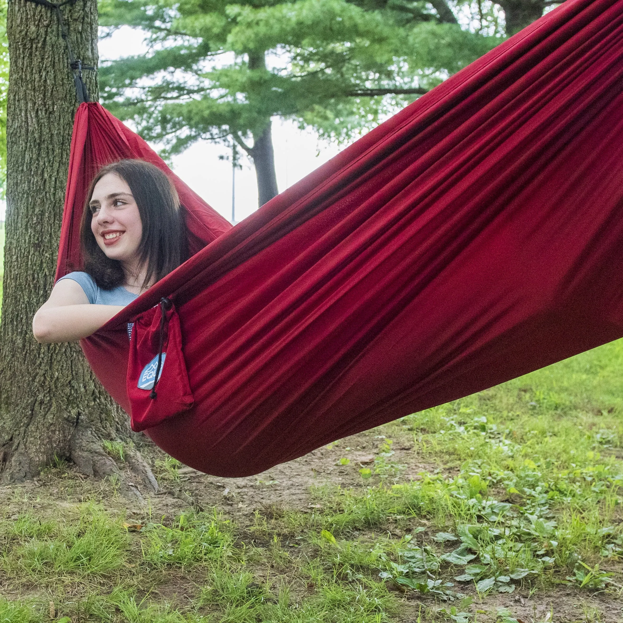 Recycled Brick Red 1 Person Hammock Open Size 108" L X 56" W