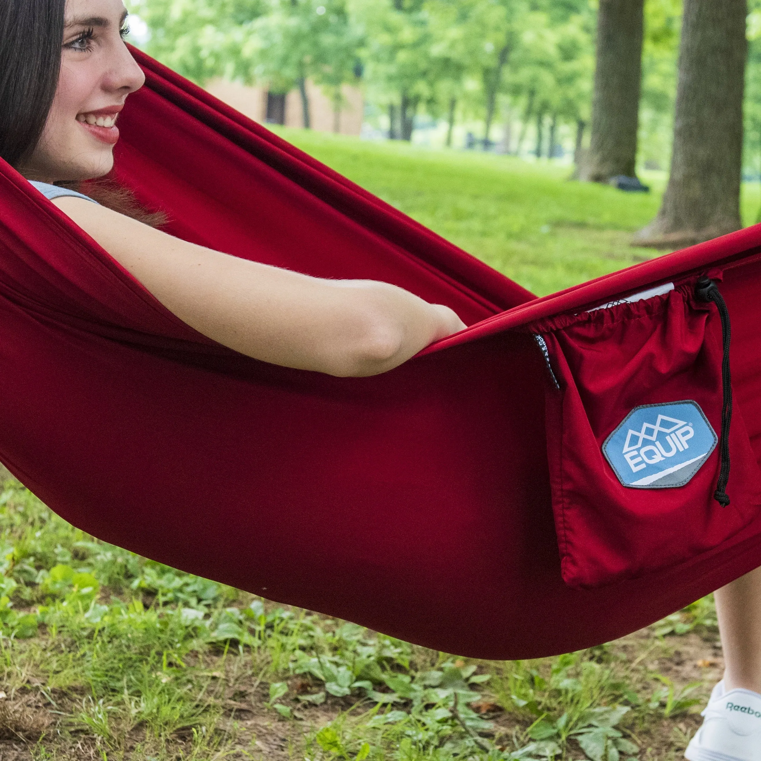 Recycled Brick Red 1 Person Hammock Open Size 108" L X 56" W