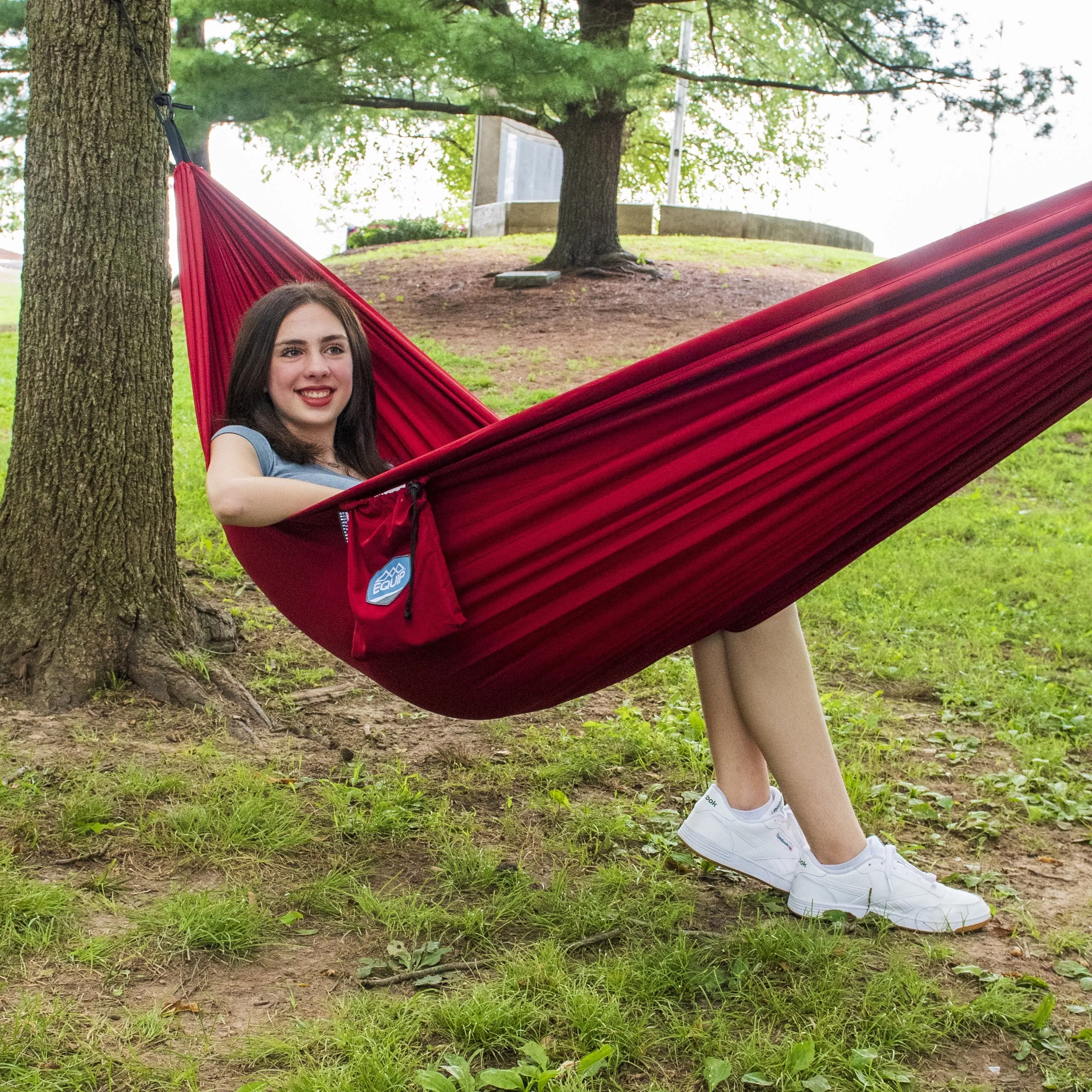 Recycled Brick Red 1 Person Hammock Open Size 108" L X 56" W