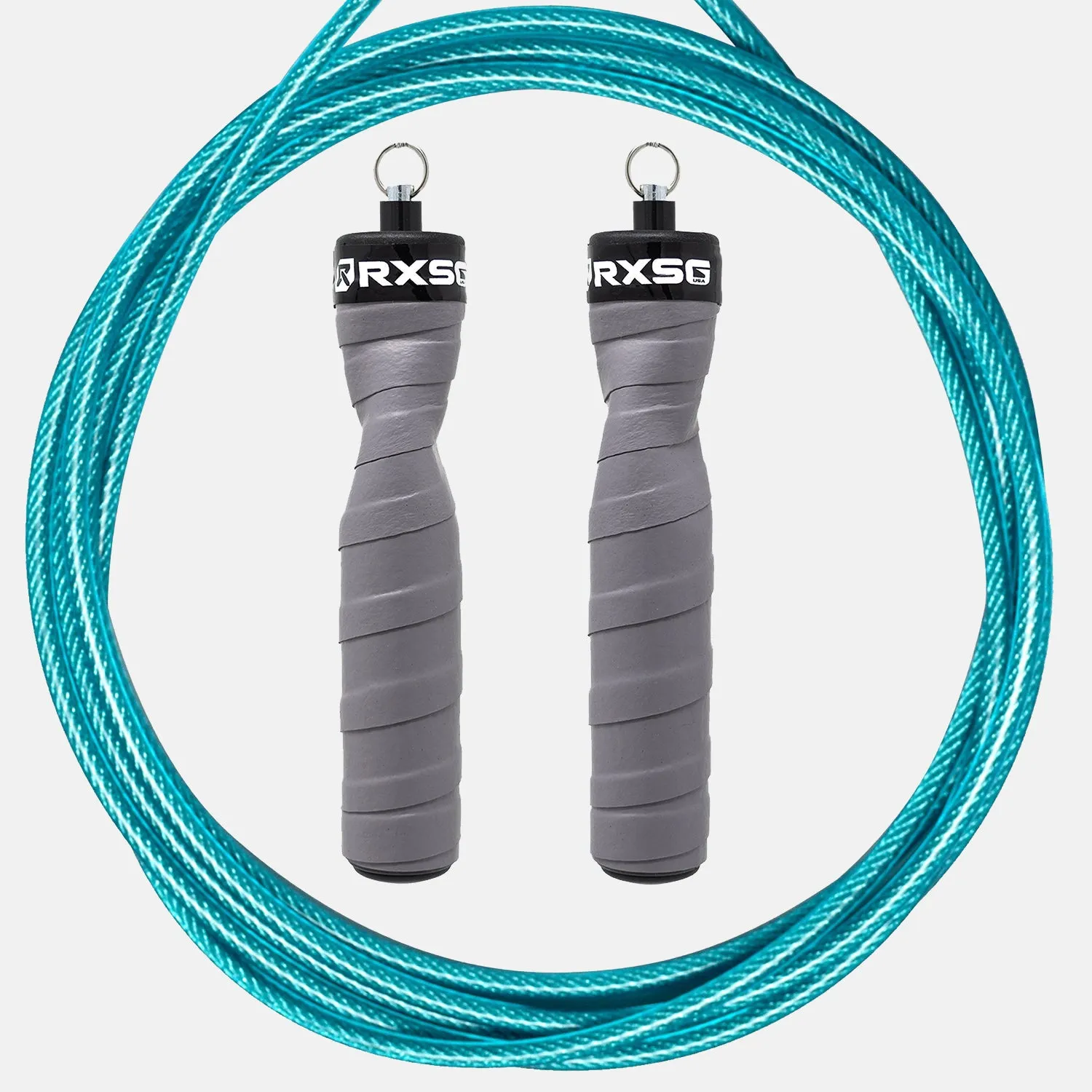 RXSG CustomFit Jump Rope Original Gray/Clear Teal