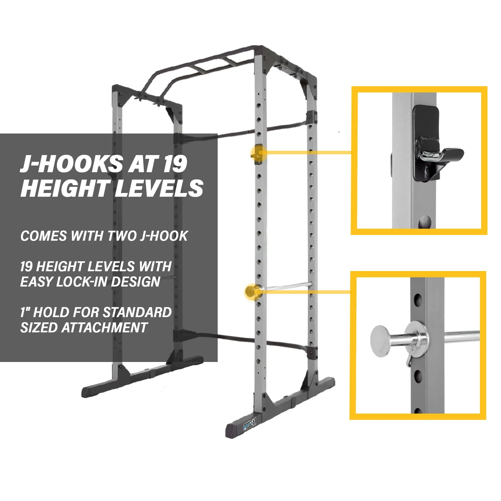 Squat Rack Power Cage w/ J-Hooks Ultra Strength 800lb