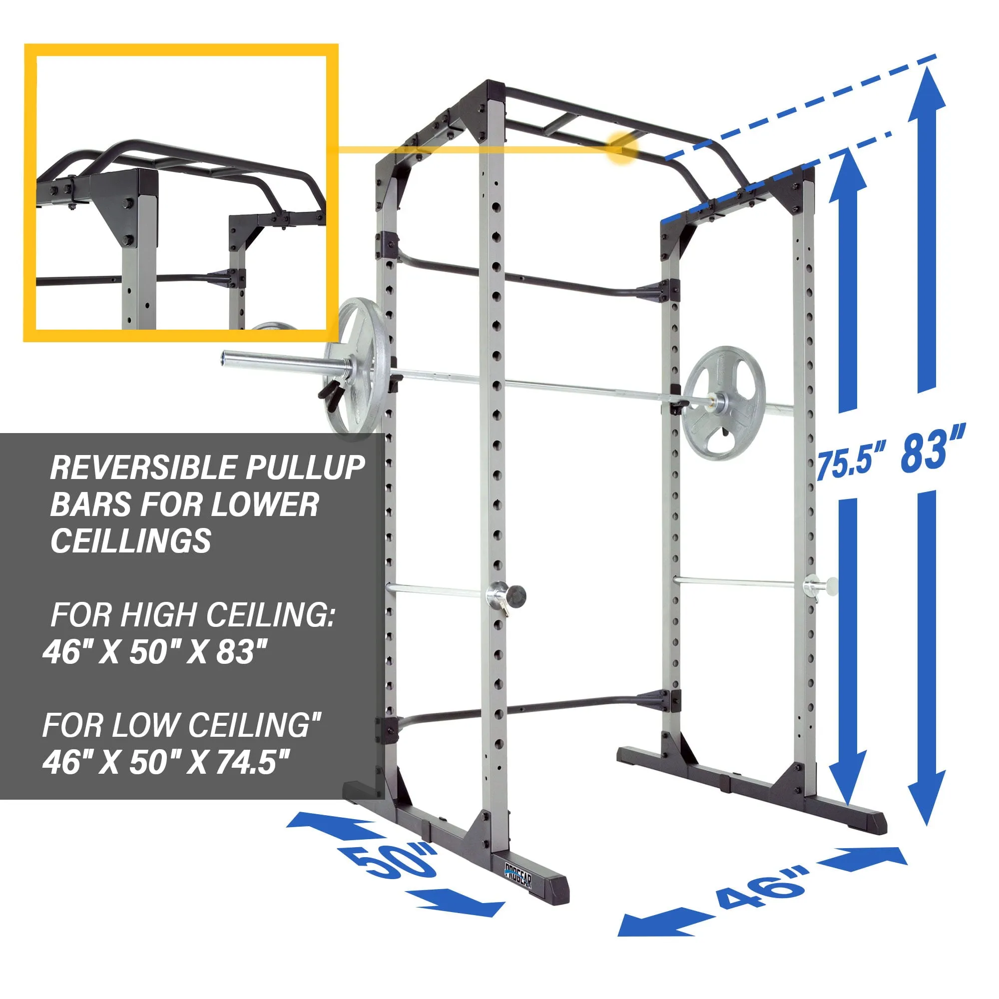 Squat Rack Power Cage w/ J-Hooks Ultra Strength 800lb