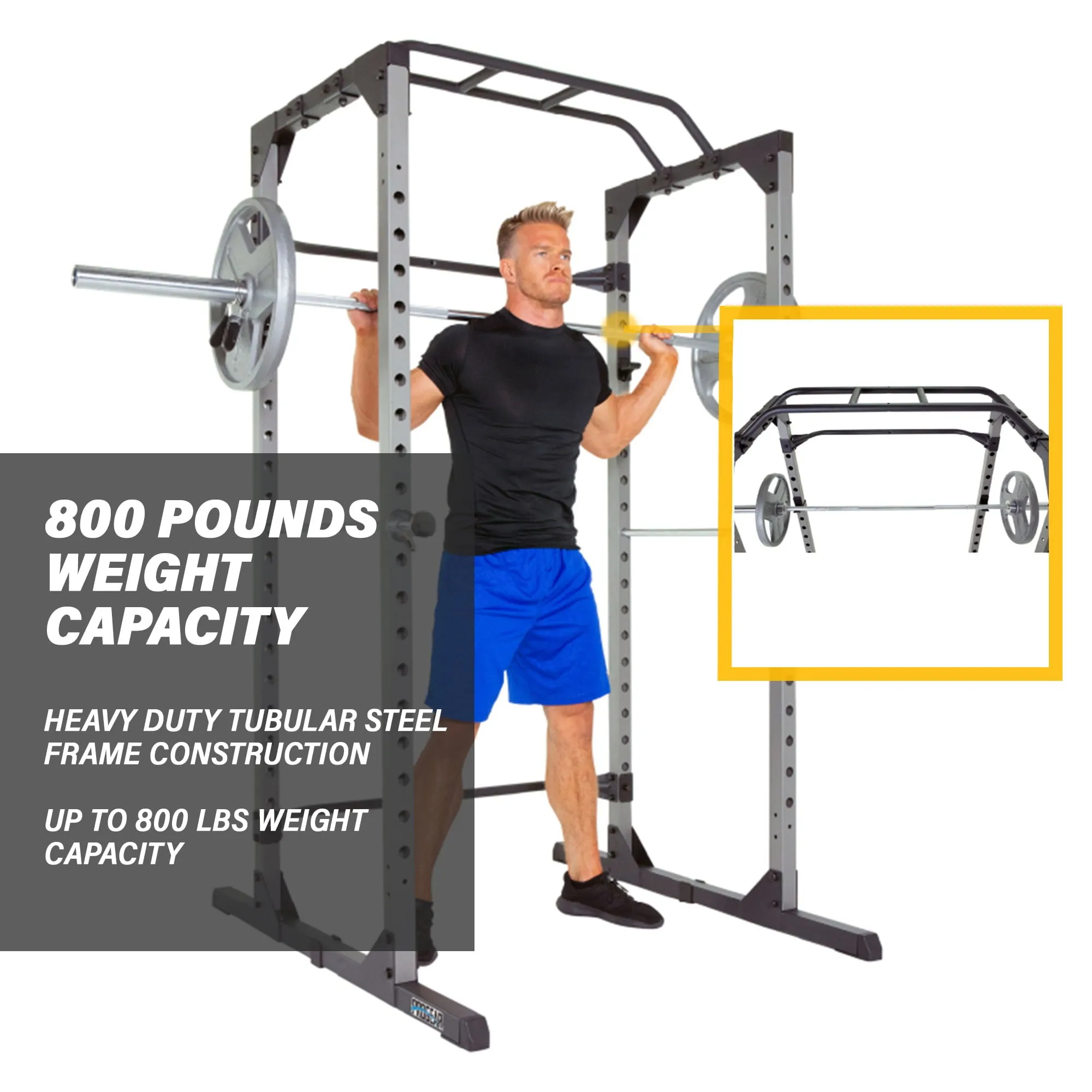 Squat Rack Power Cage w/ J-Hooks Ultra Strength 800lb