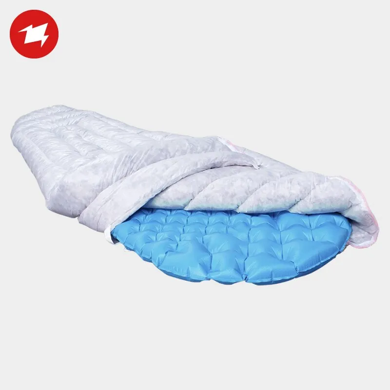 Tiny Wind Hard Ultralight Gray Goose Down 850fp Thermal Waterproof Envelope Camping Sleeping Bag