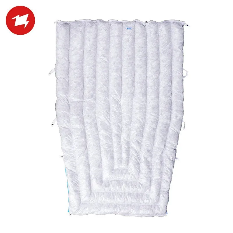 Tiny Wind Hard Ultralight Gray Goose Down 850fp Thermal Waterproof Envelope Camping Sleeping Bag
