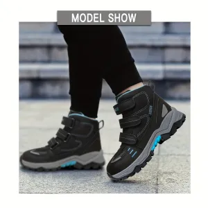 WarmthPro Boys' Insulated Snow Hiking Boots - Waterproof, Non-Slip, Super Warm Winter Boots for Outdoor Adventures - Durable, Breathable, and Comfortable