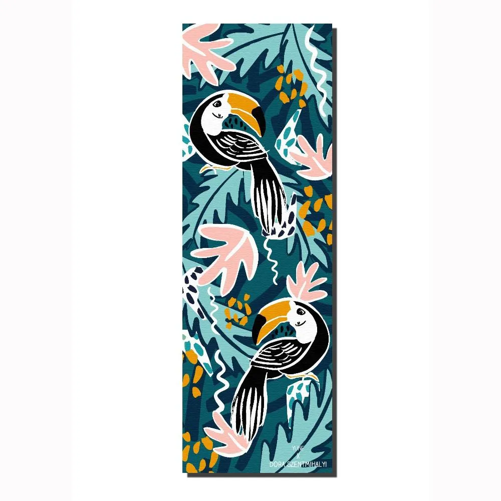 Yoga Mat | 6mm Thick | Birds | Non-Slip | Eco Friendly | Yune Yoga | Toucan