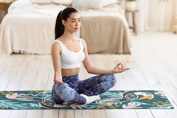 Yoga Mat | 6mm Thick | Birds | Non-Slip | Eco Friendly | Yune Yoga | Toucan