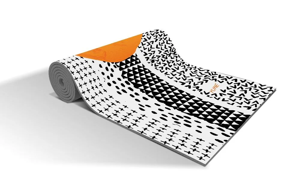 Yoga Mat | 6mm Thick | Black White | Non-Slip | Eco Friendly | Yune Yoga | Bowie
